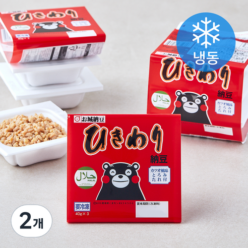 쿠마몬 히키와리 낫또 (냉동), 135g, 2개, 3개입