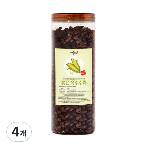 증안리약초마을 전통비법 볶은 옥수수차, 500g, 4개, 1개입