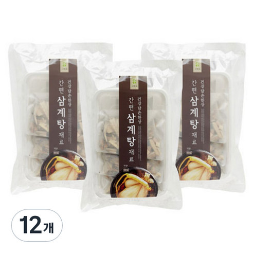 자연애 간편 삼계탕 재료 3p, 60g, 12개