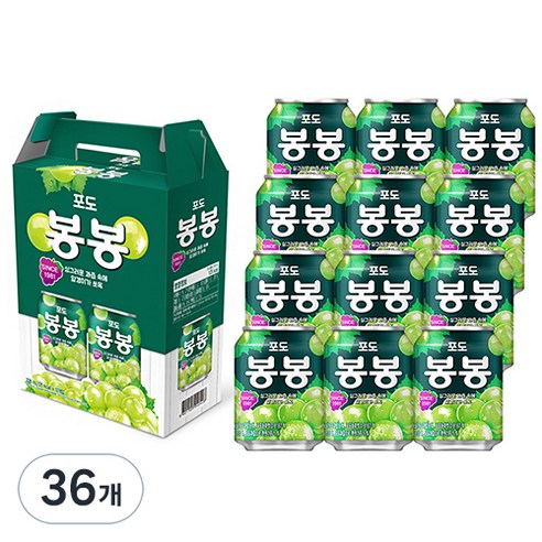 해태htb 포도 봉봉, 238ml, 36개