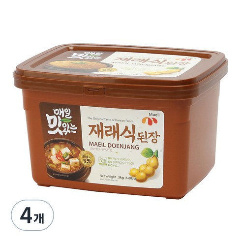 매일식품 매일 맛있는 재래식 된장, 3kg, 4개