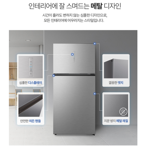 슬림한 디자인과 효율적인 냉각, 모라 슬림형 냉장고로 주방을 변화시키세요!