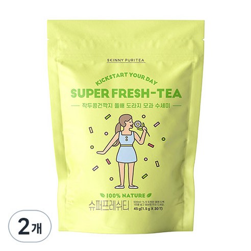 스키니퓨리티 슈퍼프레쉬티 작두콩차 삼각티백, 1.5g, 30개입, 2개