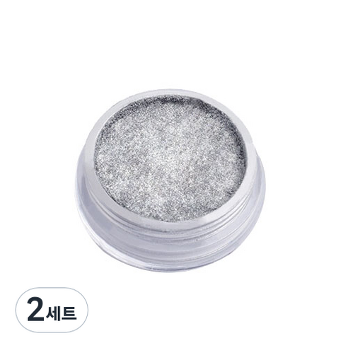 미러광 네일 파우더 3g, 애쉬실버, 2개