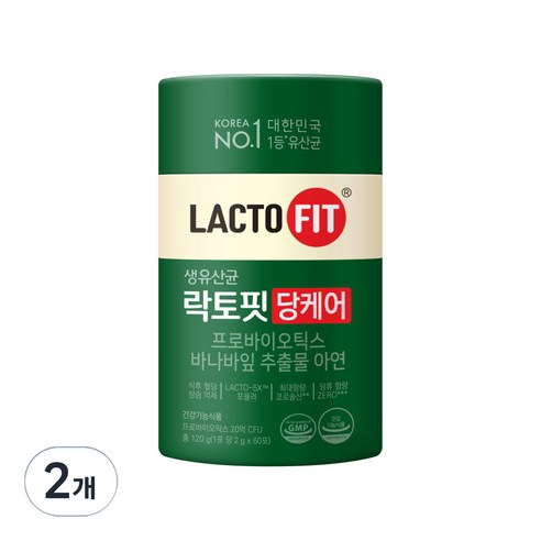 락토핏 정품 당케어 유산균, 120g, 2개