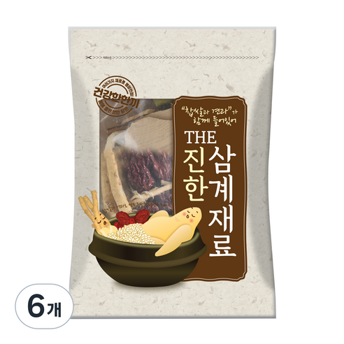 찹쌀과 견과가 함께 있어 더 진한 삼계 재료, 6개, 250g