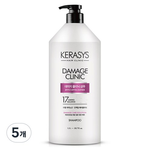 케라시스 데미지 클리닉 단백질 샴푸, 1.5L, 5개