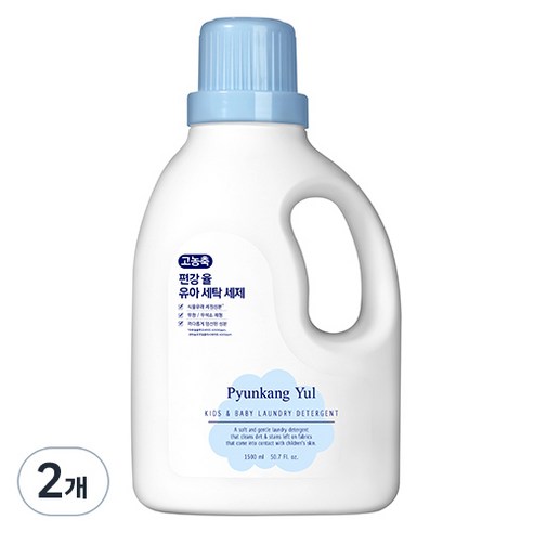 편강율 고농축 세탁 유아 세제, 1.5L, 2개
