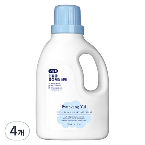 편강율 고농축 유아 세탁세제 1.5L, 4개, 1500ml