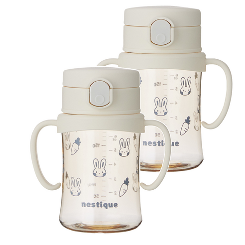 네스틱 유아용 스위치 PPSU 원터치 빨대컵 200ml, 2개, 바닐라