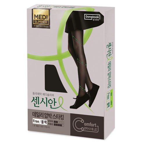 동국제약 센시안 데일리 의료용 압박스타킹 블랙 10~20mmHg, 1개, 팬티형