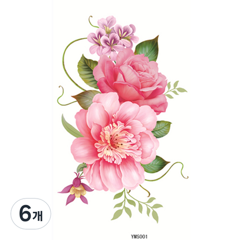 파티복닷컴 타투스티커 JT051 12 x 21 cm, 혼합 색상, 6개