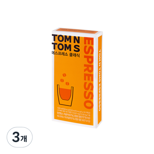 탐앤탐스 에스프레소 클래식 100ml, 10개입, 3개, 10ml