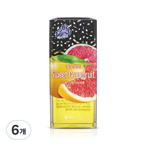 에어후레쉬 젤로포트 방향제, 120g, 6개, 스윗 그레이프프룻