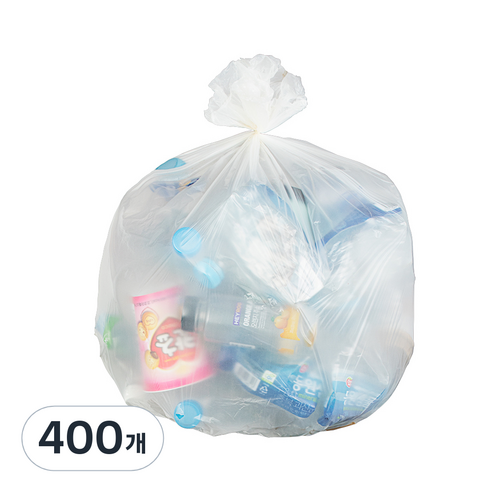 베로나 배접 쓰레기봉투 유백, 40L, 400개