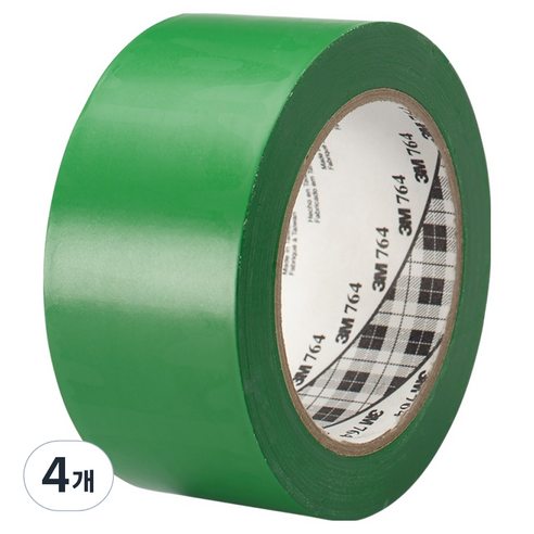 3M 바닥 라인 764 테이프 초록 50.8mm x 32.9m, 4개