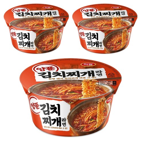 하림 양푼김치찌개라면 컵 102g