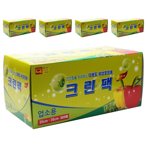 해피크린 업소용 크린팩 25 x 35 cm, 5개