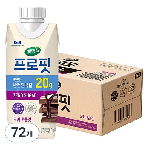 셀렉스 프로핏 완전단백질 드링크믹스 RTD 모카 초콜릿, 250ml, 72개