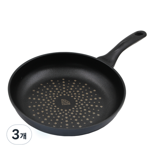키친웰 셰프요리 다이아몬드 프라이팬, 28cm 프라이팬, 3개