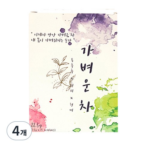 유기농마을 가벼운차, 1.5g, 15개입, 4개