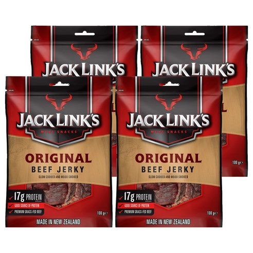 잭링크스 비프 져키 오리지널 육포, 100g, 4개