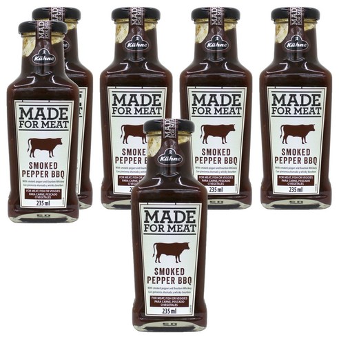 퀴네 스모크드페퍼 바베큐소스, 235ml, 6개