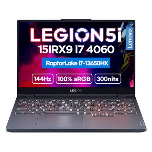 레노버 2024 리전 5i 15IRX9 코어i7 인텔 13세대 지포스 RTX 4060, stormGrey, 2TB, 24GB, WIN11 Home, 83JJ0009KR