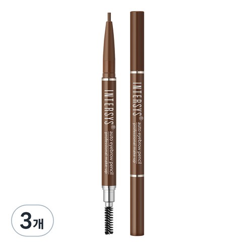 인터시스 오토 아이브로우 펜슬 10g, 02 회갈색, 3개