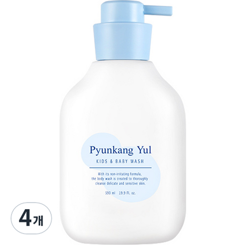 편강율 키즈 앤 베이비 워시 바디클렌저 스위트허브, 4개, 590ml