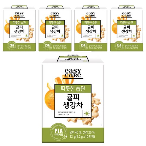 녹차원 이지케어 귤피생강차, 1.2g, 10개입, 5개, 1.2g