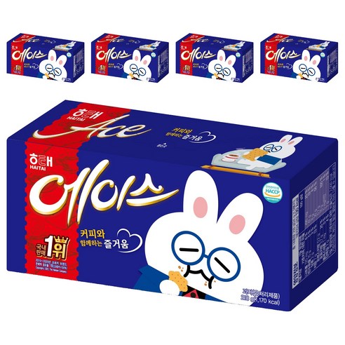 해태제과 에이스 과자, 218g, 5개