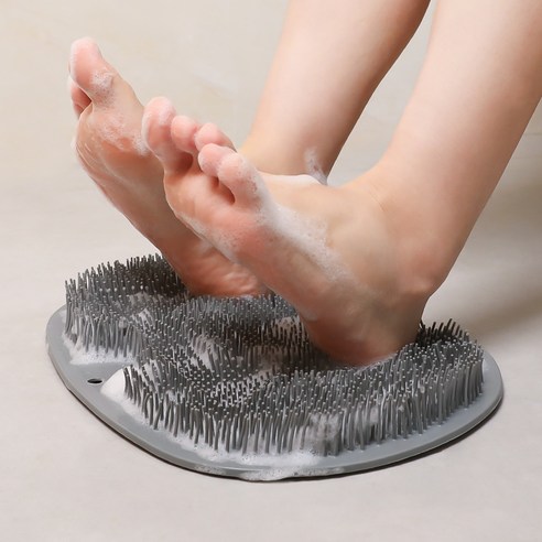 지친 발에게 선사하는 부드러운 휴식, 코멧 홈 풋브러쉬 매트 그레이