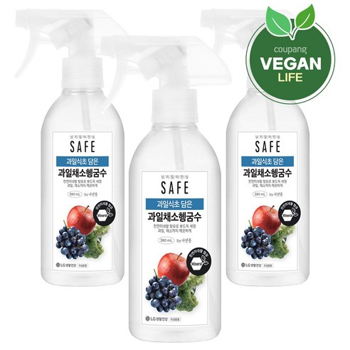 세이프 과일식초 담은 과일채소헹굼수, 380ml, 3개