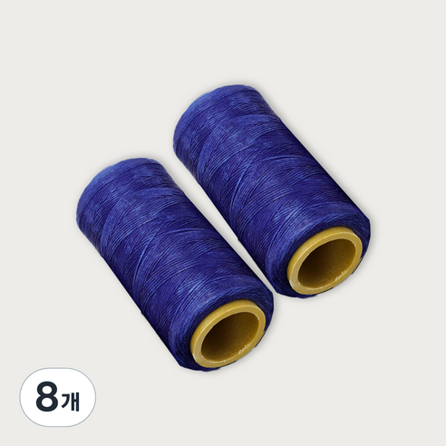 가죽공예 왁스실 초사용 1mm x 220m, 블루, 8개