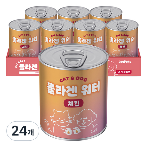 조이펫 반려동물 간식 콜라겐 워터, 치킨, 95ml, 24개