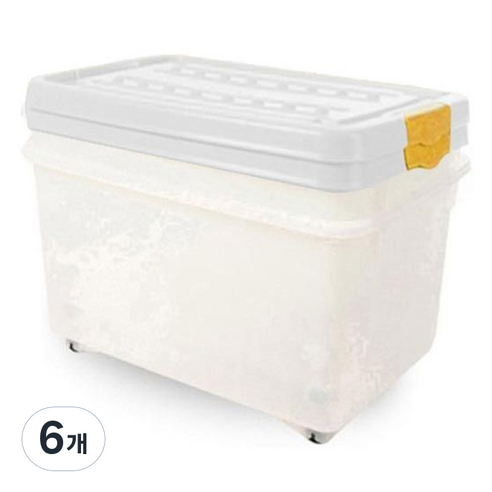 내추럴 멀티 리빙박스, 혼합색상, 45L, 6개