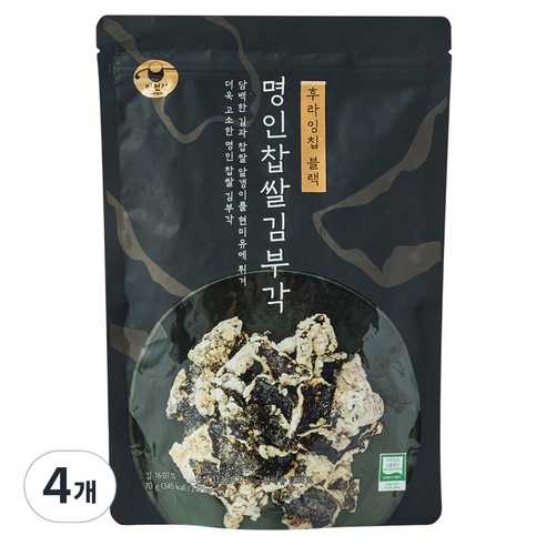 만전김 명인 찹쌀 김부각, 70g, 4개