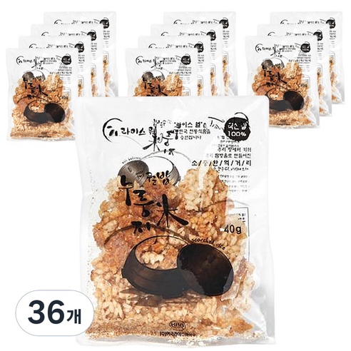 라이스웰 즉석 누룽지, 40g, 36개