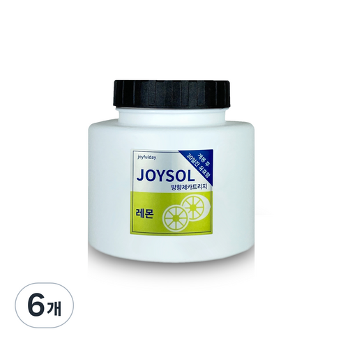 기분좋은날 방향제 카트리지 리필 레몬 대, 240g, 6개, 과일/트로피칼향