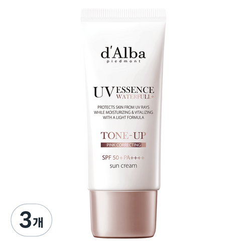 달바 워터풀 톤업 선크림 SPF50+ PA++++, 35ml, 3개