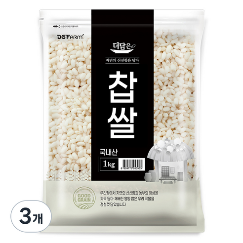 더담은 국산 찹쌀, 1kg, 3개