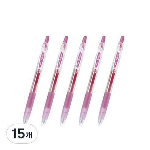 파이롯트 쥬스 젤잉크펜 0.38mm, 로즈핑크, 15개