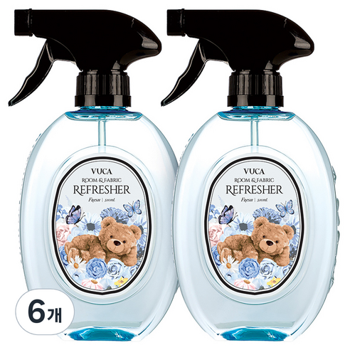 뷰카 룸앤패브릭 포근한 섬유탈취제 프레쉬향 본품, 510ml, 6개
