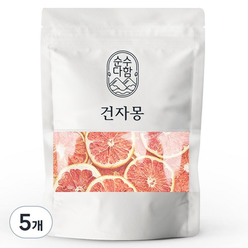 순수다함 슬라이스 건자몽칩, 50g, 1개입, 5개