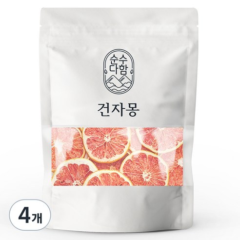 순수다함 슬라이스 건자몽칩, 50g, 1개입, 4개