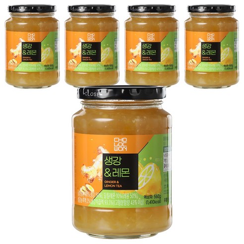 초록원 생강&레몬차, 560g, 1개입, 5개