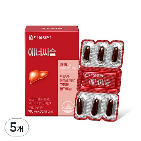 대웅제약의 에너씨슬 밀크씨슬 간영양제, 30정, 5개 허브/식물추출물 대웅제약의 에너씨슬 밀크씨슬 간영양제, 30정, 5개 허브/식물추출물