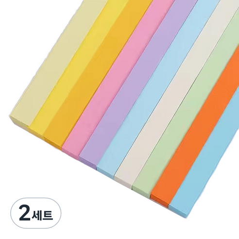 미소로운 이벤트 양면 별 종이접기 멀티페이퍼 컬러믹스 파스텔 1350p 세트, 2세트, 10색