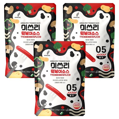 미쓰리 떡볶이소스 05번 불맛, 50g, 3개
